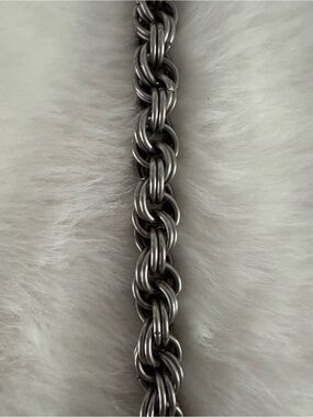 Chunky Chain Bracelet in Brushed Silver Tone